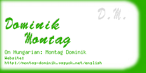 dominik montag business card